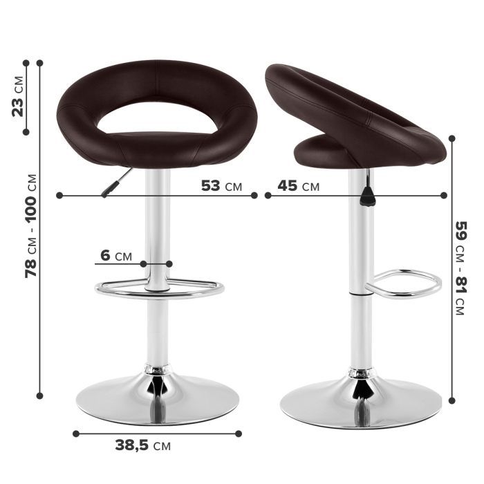 Характеристики Комплект барных стульев Ergozen Eclipse 2 шт Характеристики Комплект барных стульев Ergozen Eclipse 2 шт